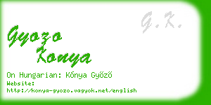 gyozo konya business card