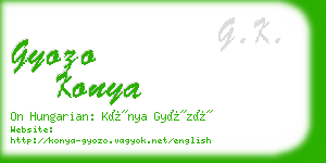 gyozo konya business card